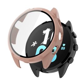 PC FULL COVER Plastična maska sa staklom za Garmin Forerunner 165 pink