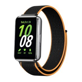 NYLON remen za Samsung Galaxy Fit3 crno-narančast