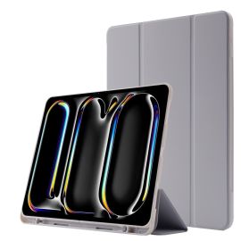 LEATHER Preklopni poklopac za Apple iPad Pro 13 2024 / M5 2025 siva