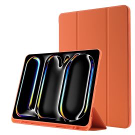 LEATHER Preklopni poklopac za Apple iPad Pro 13 2024 / M5 2025 narančasta
