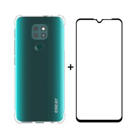 ENKAY Prozirna maska + 3D staklo Motorola Moto G9 Play / E7 Plus