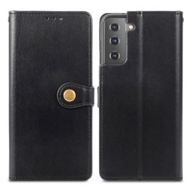 LEATHER BUCKLE Wallet torbica Samsung Galaxy S21 5G crna