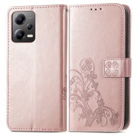 ART FLOWER S Maska za novčanik Xiaomi Poco X5 5G svijetlo roza