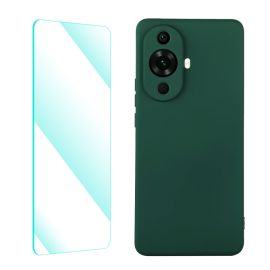 ENKAY SET Silikonska maska i 2D staklo Huawei nova 11 tamno zelena