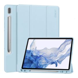 ENKAY LEATHER Flip case za Samsung Galaxy Tab S9 plava