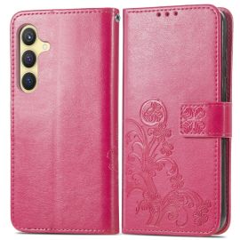 ART FLOWER S Wallet maska za Samsung Galaxy S24 Plus 5G tamno roza