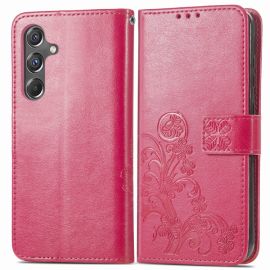 ART FLOWER S Wallet maska za Samsung Galaxy A15 / A15 5G tamno roza