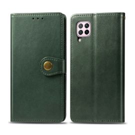 LEATHER BUCKLE Peňaženkový obal Huawei P40 Lite zelený