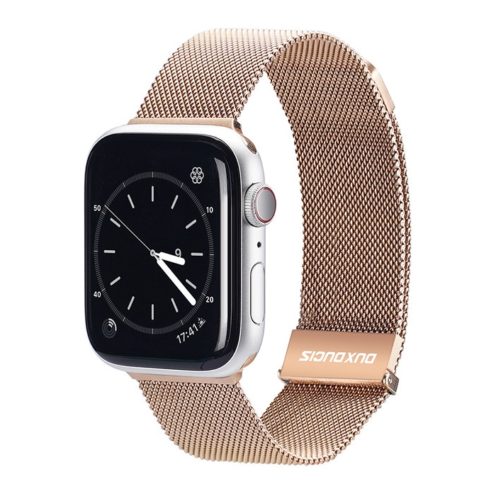 DUX MILANESE Metalni remen za Apple Watch SE / SE 2022 / SE 2023 / SE 2025 (44 mm) zlatni