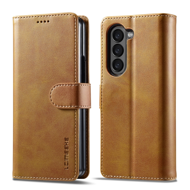 IMEEKE Maska za novčanik Samsung Galaxy Z Fold 5 5G svijetlosmeđa