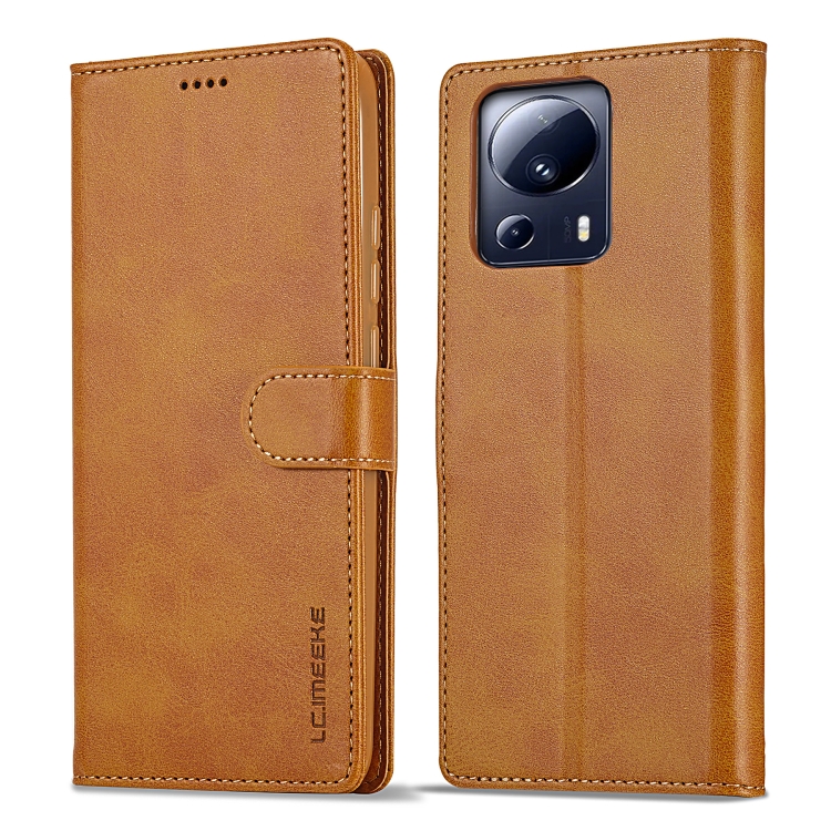 IMEEKE Wallet torbica Xiaomi 13 Lite svijetlo smeđa