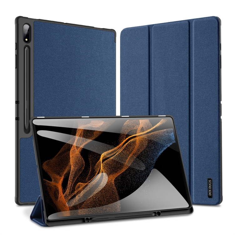 DUX DOMO Preklopna torbica Samsung Galaxy Tab S8 Ultra / Tab S9 Ultra / Tab S10 Ultra plava
