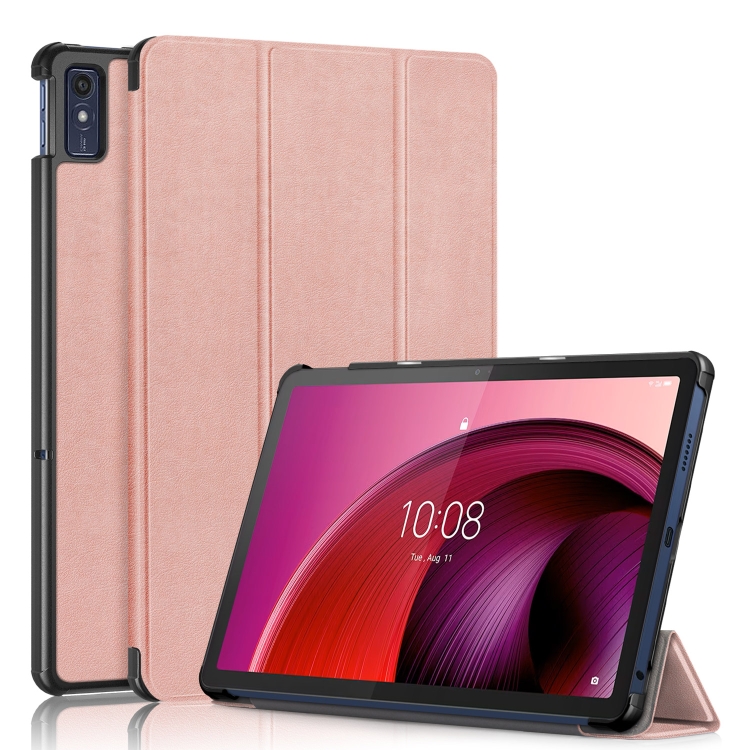 LEATHER Flip cover za Lenovo Tab M10 5G rose gold