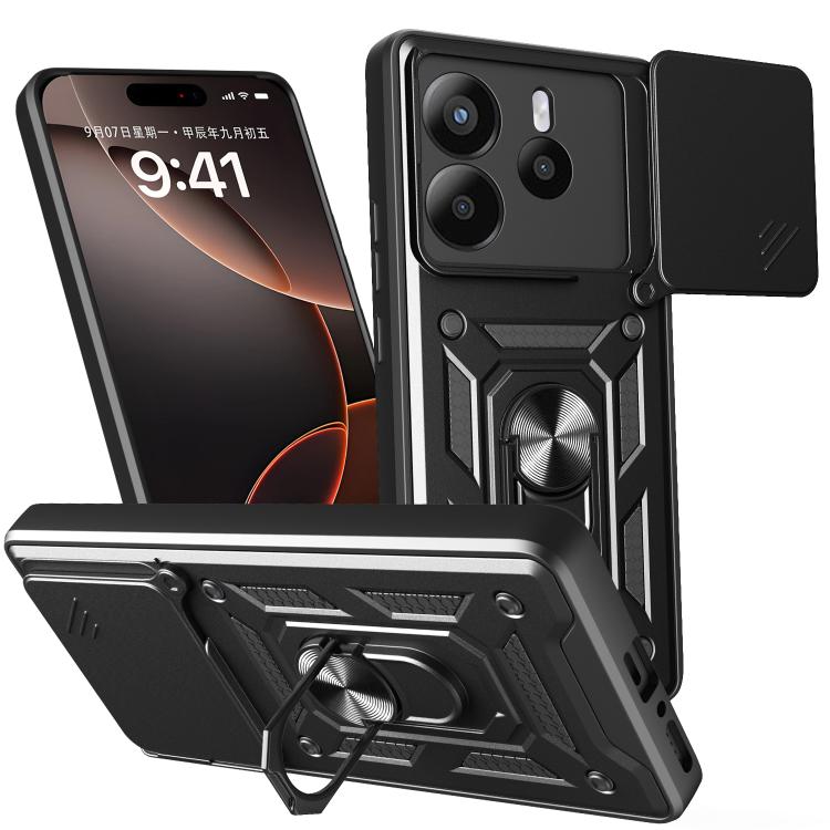 PRSTEN ZA KAMERA s držačem za Xiaomi Redmi Note 14 5G crna