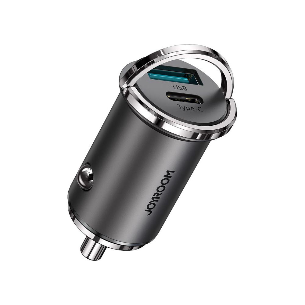 JOYROOM C-A35 Auto punjač 45W s USB-C i USB-A portovima – PD, QC 3.0, AFC, SCP sivi