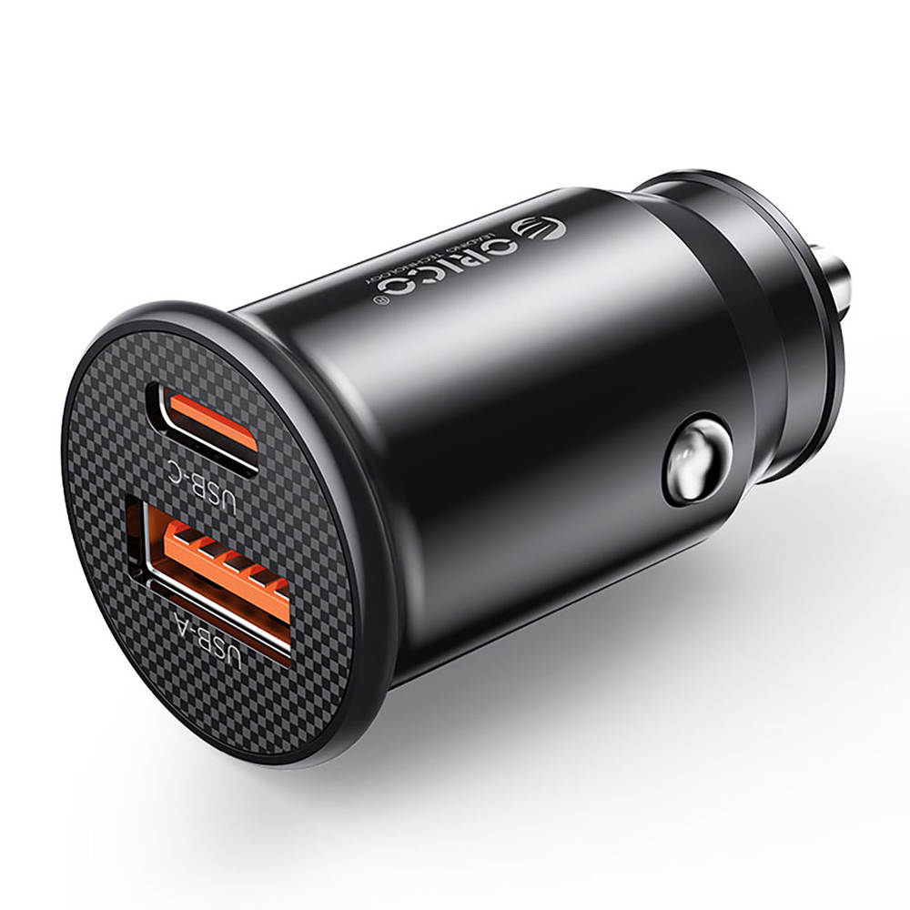 ORICO POWERMINI Auto punjač 30W USB-C + USB-A crni