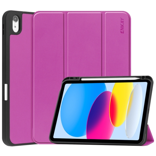ENKAY LEATHER Flip case za Apple iPad (A16) 2025 / iPad 2022 ljubičasta