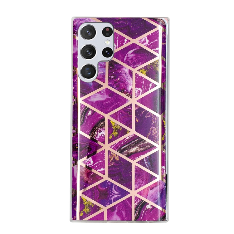 GEOMETRIC ART Silikonska maska Samsung Galaxy S22 Ultra 5G PURPLE