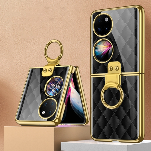 GKK GLASS Zaštitna maska sa držačem Huawei P50 Pocket BLACK RHOMBUS