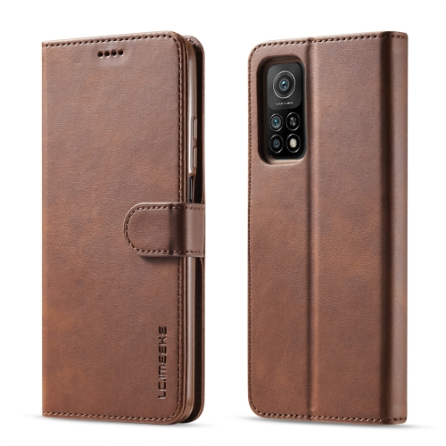 IMEEKE Maska za novčanik Xiaomi Mi 10T / Mi 10T Pro tamno smeđa