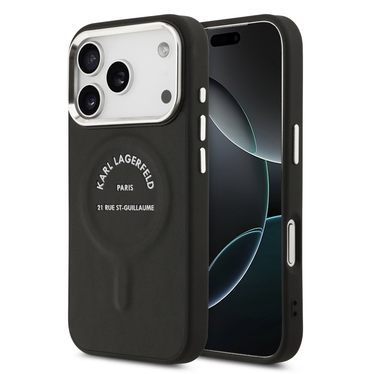 KARL LAGERFELD PU RSG Zaštitna maska s MagSafe Apple iPhone 17 Pro BLACK