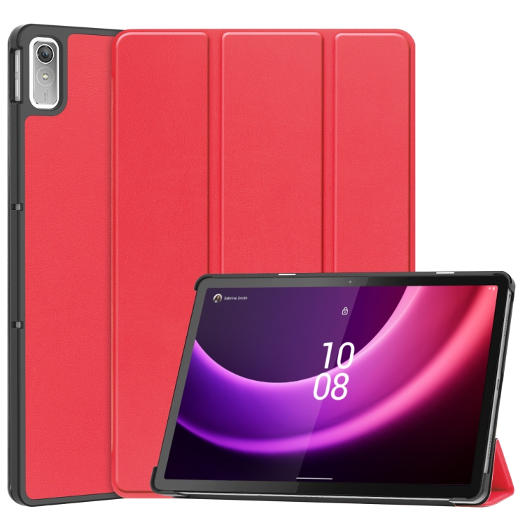 LEATHER preklopna torbica za Lenovo Tab P11 Gen 2 crvena