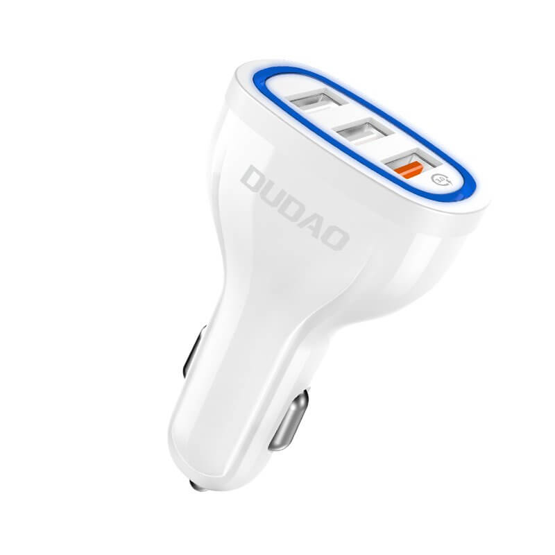 DUDAO R7s Auto punjač 3X USB QuickCharge 3.0 bijeli
