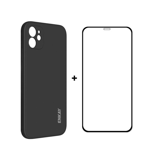 ENKAY Maska + 3D staklo Apple iPhone 12 mini crna