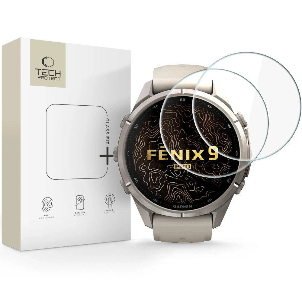 TECH-PROTECT GLASS FIT+ 2-PACK Zaštitno staklo za Garmin Fenix 9 Pro 43mm CLEAR