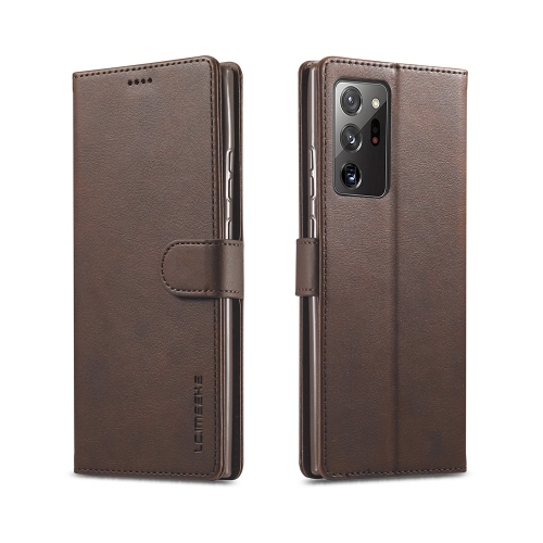 IMEEKE Maska za novčanik Samsung Galaxy Note 20 Ultra tamno smeđa