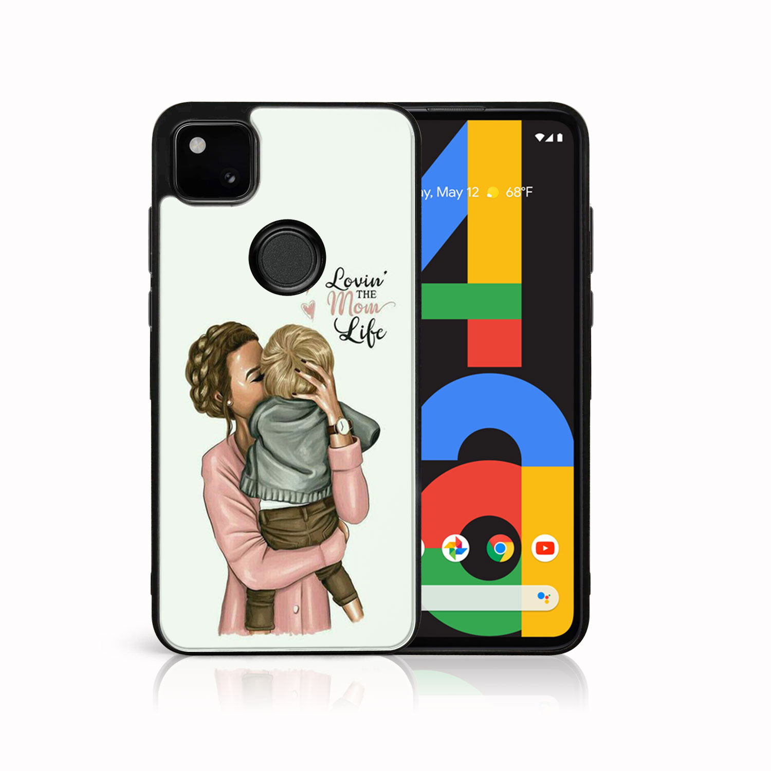 PROTEMIO MY ART Silikonska maska Google Pixel 4a MOM LIFE (118)