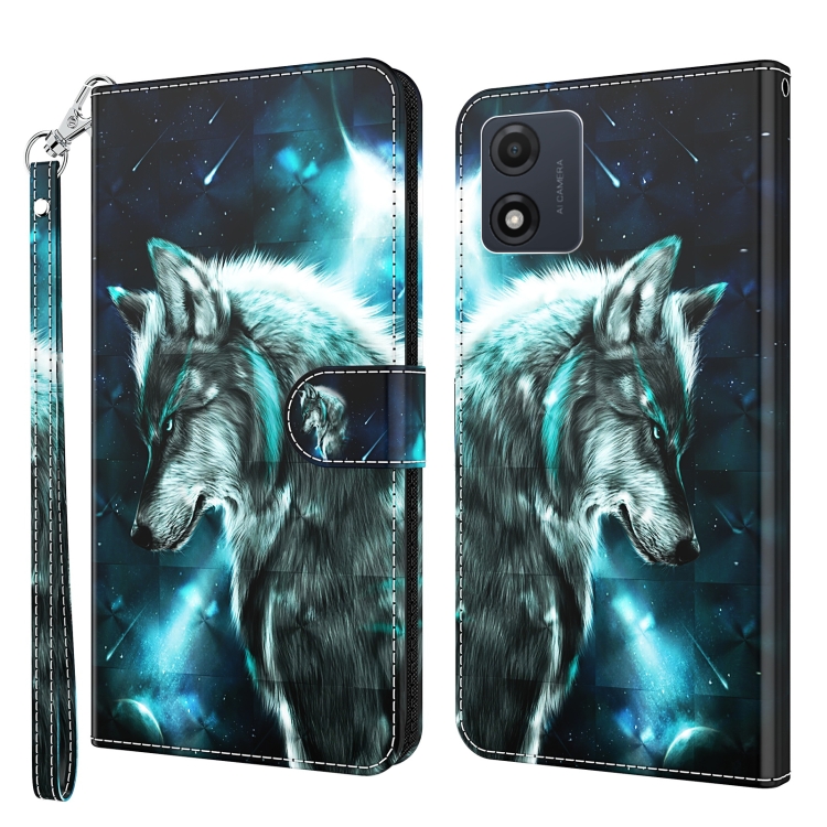 ART Navlaka za novčanik za Motorola Moto E13 WOLF
