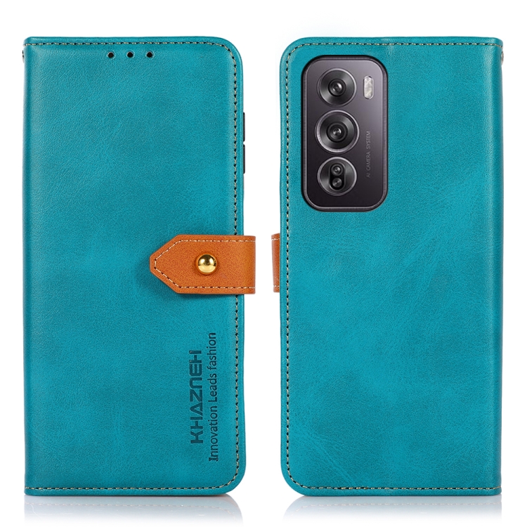 KHAZNEH DUAL-COLOR Navlaka za novčanik za Oppo Reno12 Pro 5G plava