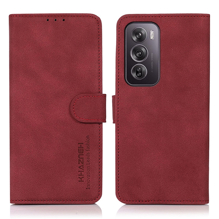 KHAZNEH MATTE Preklopna torbica za Oppo Reno12 Pro 5G crvena