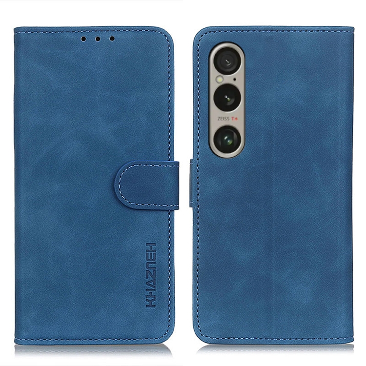 KHAZNEH RETRO Preklopna torbica za Sony Xperia 1 VI plava