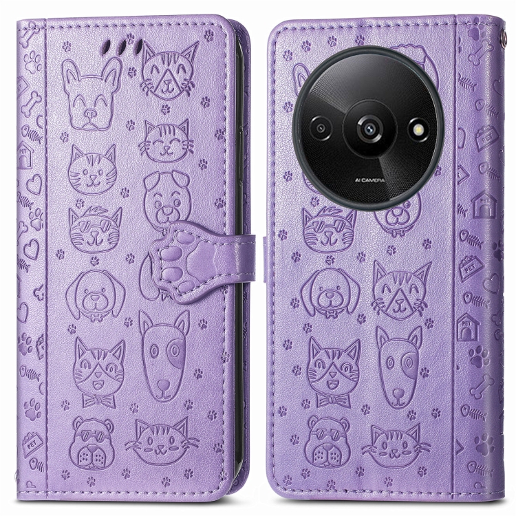 ART ANIMALS Torbica novčanik za Xiaomi Redmi A3 ljubičasta