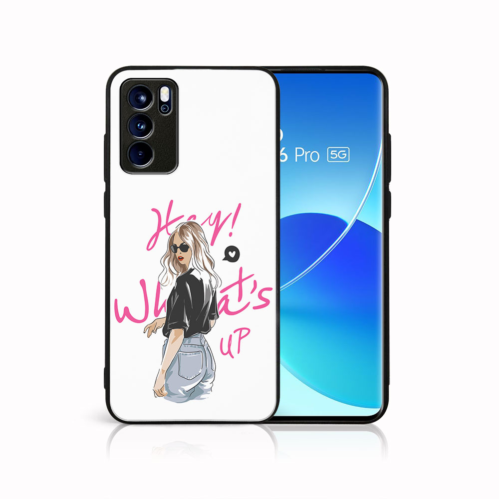 PROTEMIO MY ART Silikonska maska Oppo Reno6 Pro 5G (Mediatek) WHATSUP (132)
