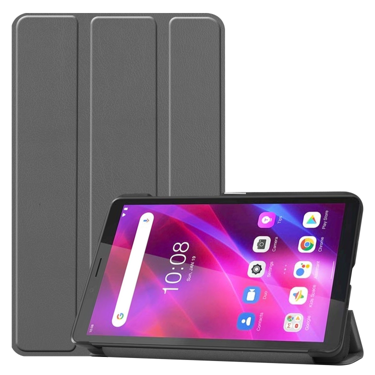 LEATHER preklopna torbica za Lenovo Tab M7 3rd Gen siva