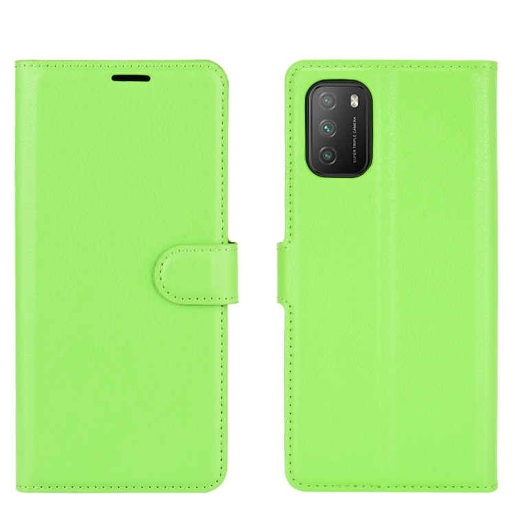LITCHI Maska za novčanik Xiaomi Poco M3 zelena