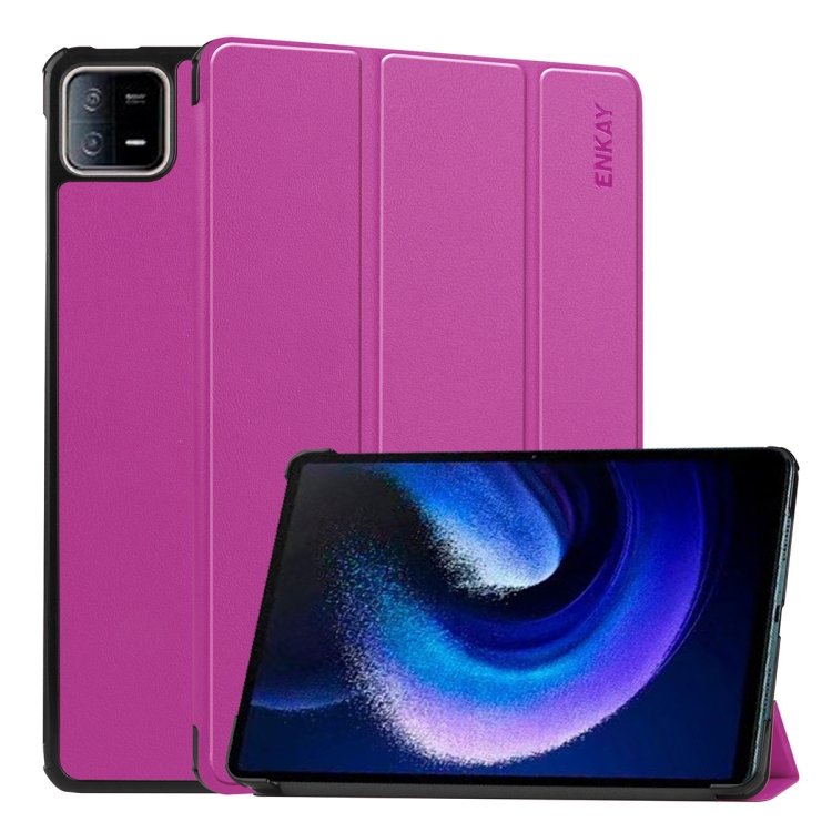 ENKAY LEATHER Flip cover za Xiaomi Pad 6 / Pad 6 Pro ljubičasta