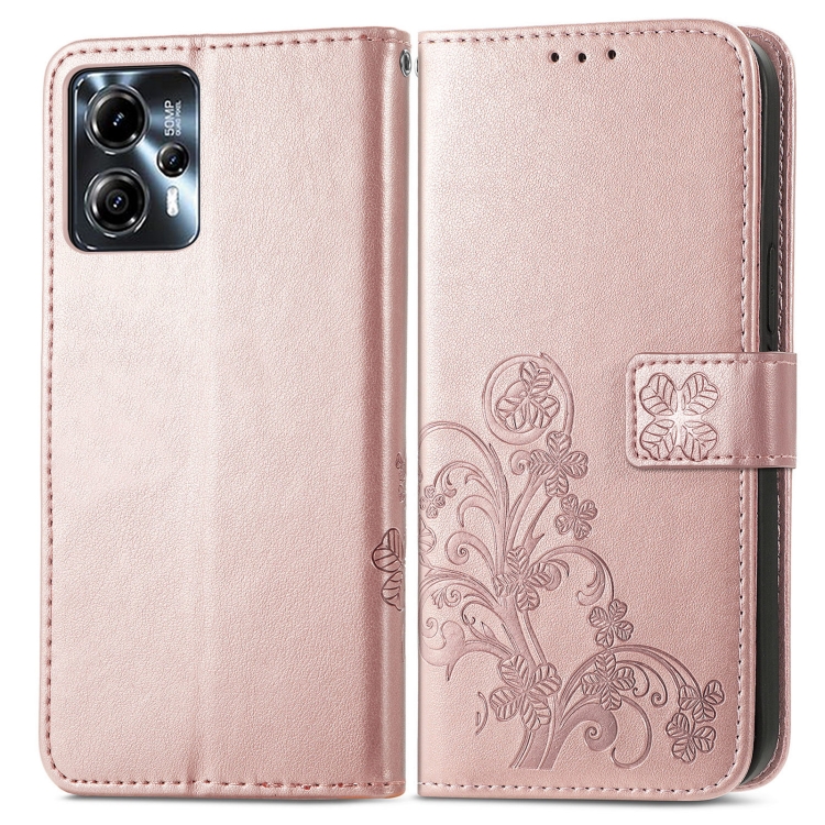 ART FLOWER S Maska za novčanik Motorola Moto G13 / G23 svijetlo roza