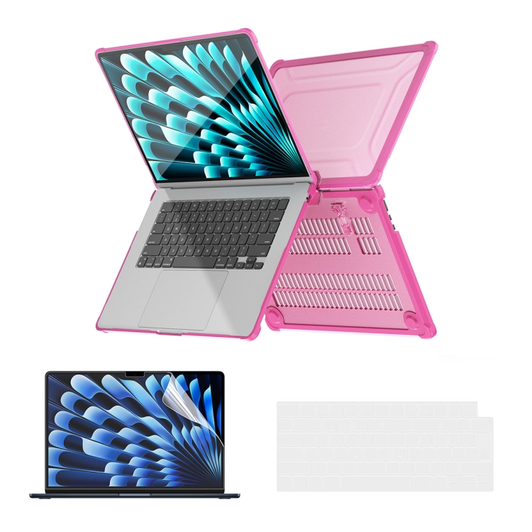ENKAY RUGGED Zaštitni set za Apple MacBook Air 15" M2 / M3 (A2941 / A3114) pink