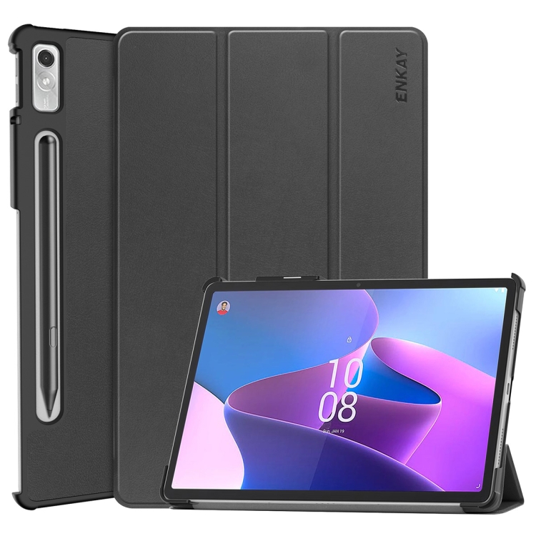 ENKAY LEATHER Flip case za Lenovo Tab P11 Pro Gen2 crna